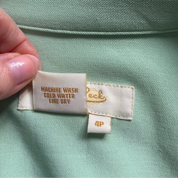 Peck & Peck Petite Jacket Cotton Pastel Green - Picture 8 of 10